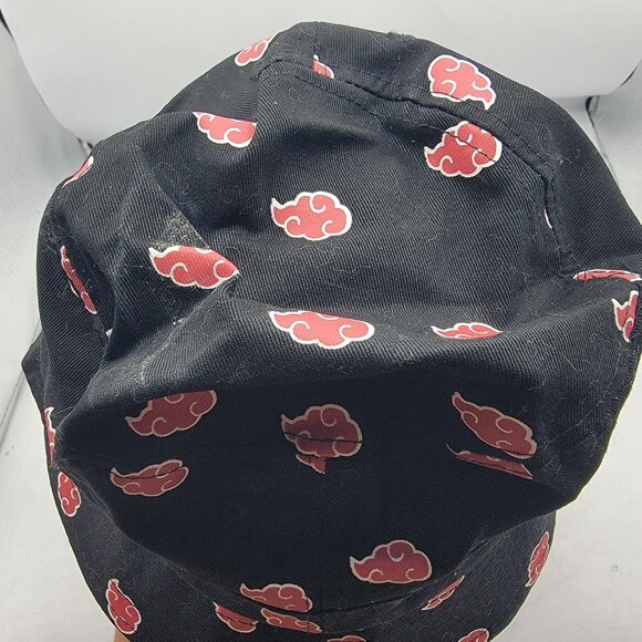 Hypland Naruto Akatsuki Large Bucket Hat Black Red Anime Ninja Conventions - Picture 7 of 8